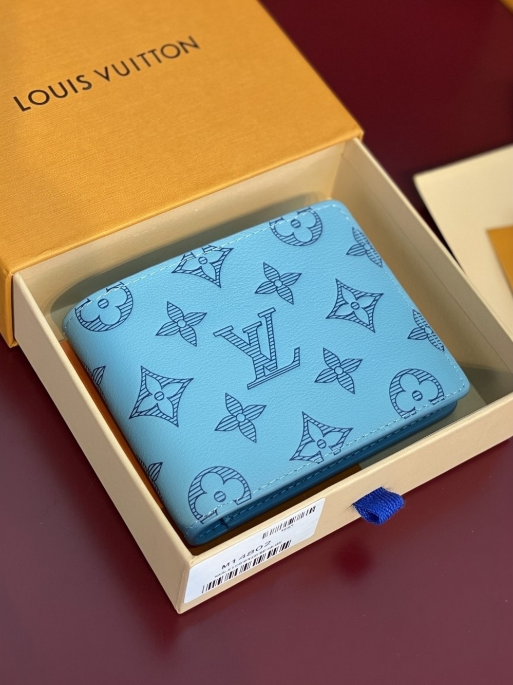 Louis Vuitton Light Blue Monogram Canvas Card & Key Holder